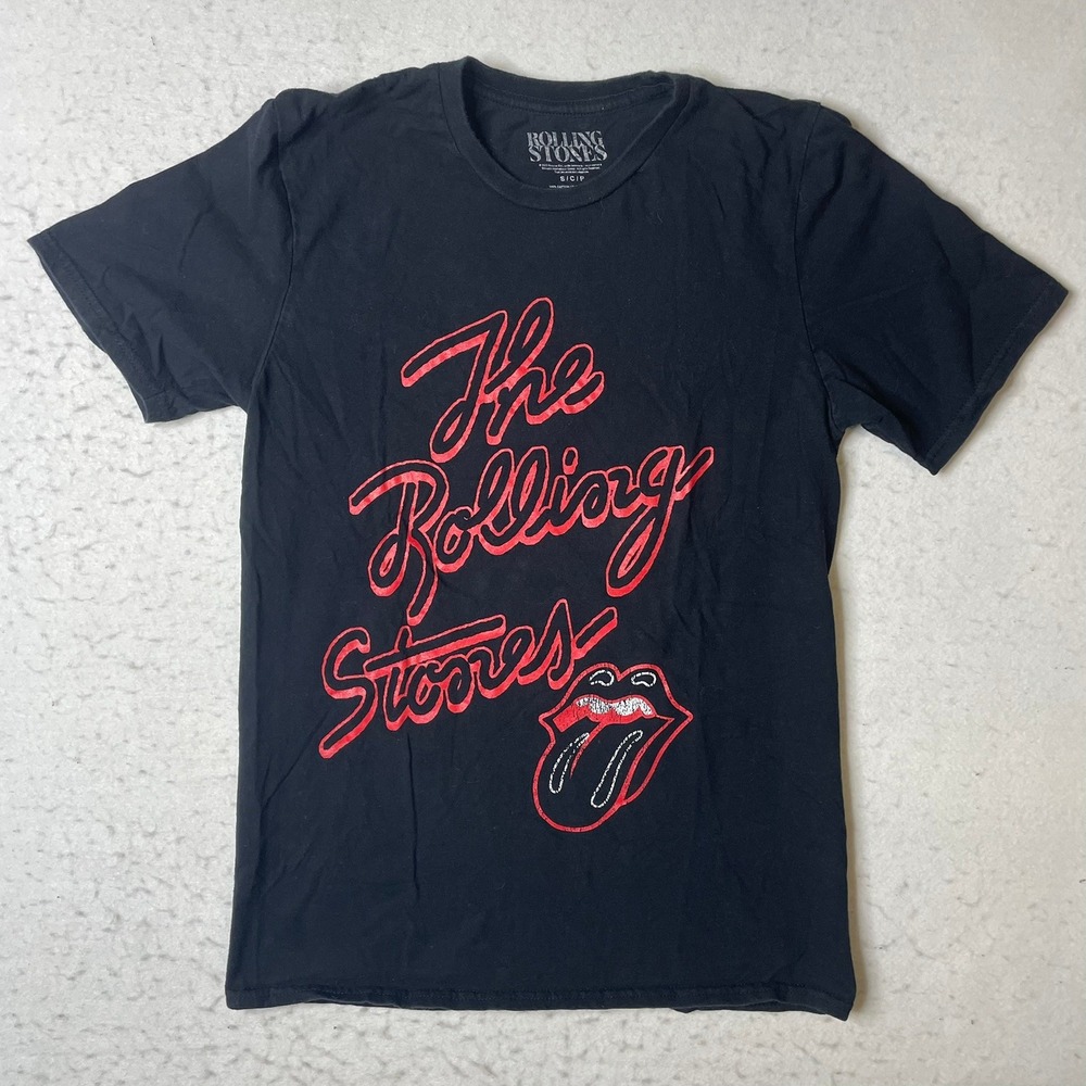The Rolling Stones‎ T Shirt Black Graphic Band Tee Size S